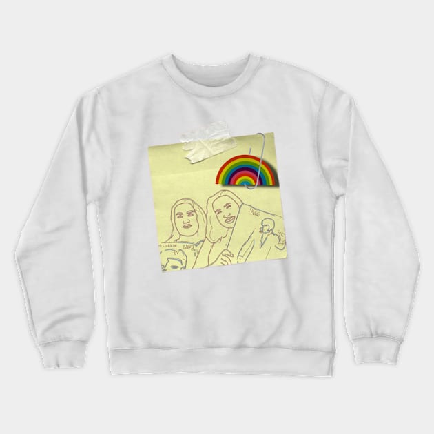 Elvis Right Now Podcast post-it Crewneck Sweatshirt by Elvis In Leather